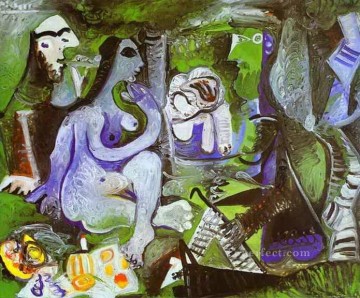 Pablo Picasso Painting - Almuerzo sobre la hierba después de Manet 1961 Pablo Picasso